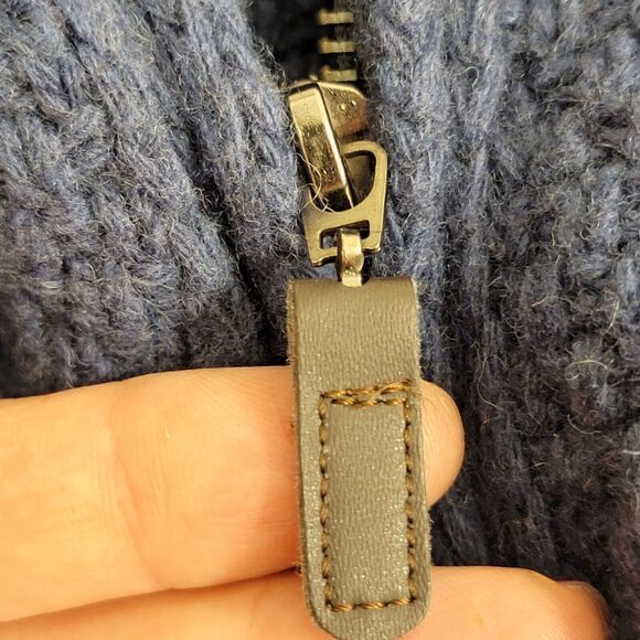 Emozioni Uomo Full Zip Cardigan Made In Italy Pockets Wool Blend Grandpa Sz L - Picture 6 of 12